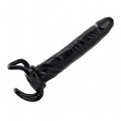 Чёрная насадка-фаллос для двойного проникновения INFLATABLE DILDO SLIM DONG  - 13,5 см. - Toyz4lovers - в Мытищах купить с доставкой