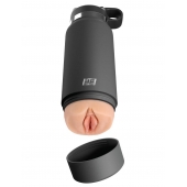 Серый мастурбатор в виде бутылки F*ck Flask - Pipedream - в Мытищах купить с доставкой