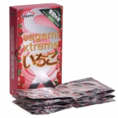 Презервативы Sagami Xtreme Strawberry c ароматом клубники - 10 шт. - Sagami - купить с доставкой в Мытищах