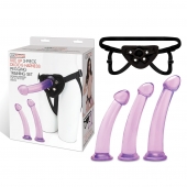 Тренировочный набор с тремя насадками Pegging Training Set - Lux Fetish - купить с доставкой в Мытищах