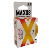 Презервативы анатомической формы Maxus Sensual - 3 шт. - Maxus - купить с доставкой в Мытищах