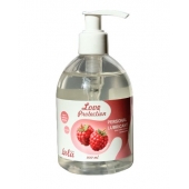 Лубрикант на водной основе Love Protection Raspberry с ароматом малины - 300 мл. - Lola Games - купить с доставкой в Мытищах