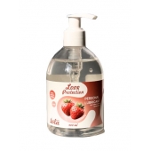Лубрикант на водной снове Love Protection Strawberry с ароматом клубники - 300 мл. - Lola Games - купить с доставкой в Мытищах