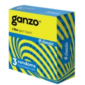 Классические презервативы с обильной смазкой Ganzo Classic - 3 шт. - Ganzo - купить с доставкой в Мытищах