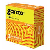 Ароматизированные презервативы Ganzo Juice - 3 шт. - Ganzo - купить с доставкой в Мытищах