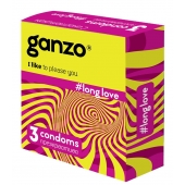 Презервативы с анестетиком для продления удовольствия Ganzo Long Love - 3 шт. - Ganzo - купить с доставкой в Мытищах