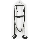 Черные секс-качели из широких ремней - Orion - купить с доставкой в Мытищах