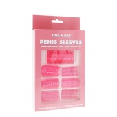 Набор из 7 розовых насадок на пенис ONE-A-DAY PENIS SLEEVES PINK - Seven Creations - в Мытищах купить с доставкой
