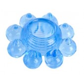 Голубая гелевая насадка-цветок - Toyfa Basic - в Мытищах купить с доставкой