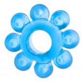 Голубая гелевая насадка-цветок - Toyfa Basic - в Мытищах купить с доставкой