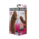 Коричневая насадка на пенис Wolftooth Sleeve - 13 см. - Baile - в Мытищах купить с доставкой