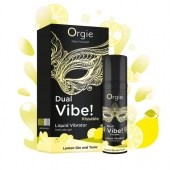 Съедобный жидкий вибратор Dual Vibe! со вкусом лимонного джина с тоником - 15 мл. - ORGIE - купить с доставкой в Мытищах
