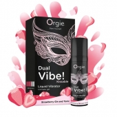 Съедобный жидкий вибратор Dual Vibe! со вкусом клубничного джина с тоником - 15 мл. - ORGIE - купить с доставкой в Мытищах