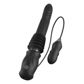 Черный автоматический вибромассажер с вибропулей Ultimate Silicone Thruster - Pipedream - купить с доставкой в Мытищах