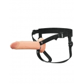 Полый страпон на ремнях 8’’ Hollow Silicone Strap-on - Pipedream - купить с доставкой в Мытищах