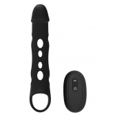 Черная насадка-удлинитель Vibrating Extender With Remote с вибрацией - Dream Toys - в Мытищах купить с доставкой