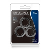 Набор из 3 черных эрекционных колец Black Small Penis Rings - Blush Novelties - в Мытищах купить с доставкой