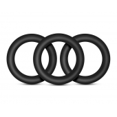 Набор из 3 черных эрекционных колец Black Small Penis Rings - Blush Novelties - в Мытищах купить с доставкой