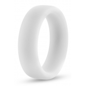 Белое люминесцентное эрекционное кольцо Silicone Glo Cock Ring - Blush Novelties - в Мытищах купить с доставкой