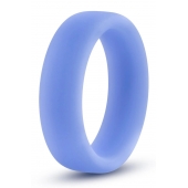 Голубое люминесцентное кольцо Silicone Glo Cock Ring - Blush Novelties - в Мытищах купить с доставкой