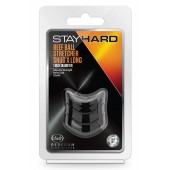 Черное эрекционное кольцо на мошонку Beef Ball Stretcher Snug X Long - Blush Novelties - в Мытищах купить с доставкой