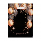 Пакет с вырубной ручкой и принтом в виде шариков (30х40 см) - Сима-Ленд - купить с доставкой в Мытищах