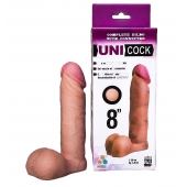 Фаллическая насадка для страпона UNICOCK 8  - 20 см. - LOVETOY (А-Полимер) - купить с доставкой в Мытищах
