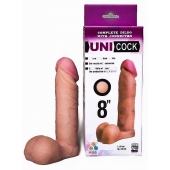 Фаллическая насадка для страпона UNICOCK 8  - 20 см. - LOVETOY (А-Полимер) - купить с доставкой в Мытищах