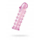 Розовая насадка на пенис с шипами - 12,5 см. - A-toys - в Мытищах купить с доставкой