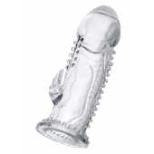 Прозрачная насадка на пенис с шипиками и коготком - 13,5 см. - A-toys - в Мытищах купить с доставкой