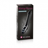 Вибратор с электростимуляцией Tickling Truman Black Edition - 27 см. - MyStim - купить с доставкой в Мытищах