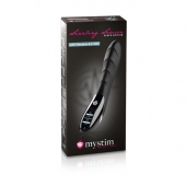 Вибратор с электростимуляцией Sizzling Simon Black Edition - 27 см. - MyStim - купить с доставкой в Мытищах