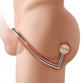 Кольцо на пенис с анальным стимулятором Stainless Steel Anal Hook   Cock Ring - BlueLine - в Мытищах купить с доставкой