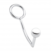Кольцо на пенис с анальным стимулятором Stainless Steel Anal Hook   Cock Ring - BlueLine - в Мытищах купить с доставкой