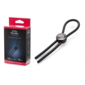 Тёмно-серое эрекционное кольцо с зажимом Again and Again Adjustable Cock Ring - Fifty Shades of Grey - в Мытищах купить с доставкой