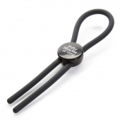 Тёмно-серое эрекционное кольцо с зажимом Again and Again Adjustable Cock Ring - Fifty Shades of Grey - в Мытищах купить с доставкой