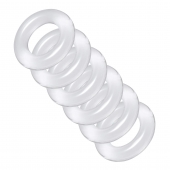 Комплект из 6 прозрачных эрекционных колец Ring Master Custom Ball Stretcher Kit - XR Brands - в Мытищах купить с доставкой
