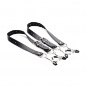 Ремни с зажимами для половых губ Spread Labia Spreader Straps with Clamps - XR Brands - купить с доставкой в Мытищах