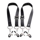 Ремни с зажимами для половых губ Spread Labia Spreader Straps with Clamps - XR Brands - купить с доставкой в Мытищах