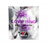 Фиолетовое виброкольцо с двумя вибропульками - Toyfa Basic - в Мытищах купить с доставкой