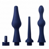 Набор из 3 универсальных насадок для анального душа Universal 3 Piece Silicone Enema Attachment Set - XR Brands - купить с доставкой в Мытищах