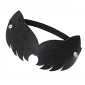 Черная закрытая кожаная маска с ушками кошки - Pecado - купить с доставкой в Мытищах