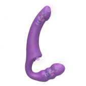 Фиолетовый безремневой страпон Straples Strap-On Dildo - Erokay - купить с доставкой в Мытищах