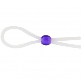 Прозрачное лассо с фиолетовой бусиной SILICONE COCK RING WITH BEAD LAVENDER - NMC - в Мытищах купить с доставкой