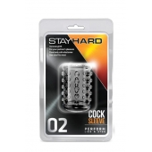 Прозрачная насадка на пенис с шишечками STAY HARD COCK SLEEVE 02 CLEAR - Blush Novelties - в Мытищах купить с доставкой