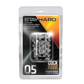 Прозрачная насадка с капельками STAY HARD COCK SLEEVE 05 CLEAR - Blush Novelties - в Мытищах купить с доставкой