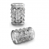 Прозрачная насадка с капельками STAY HARD COCK SLEEVE 05 CLEAR - Blush Novelties - в Мытищах купить с доставкой