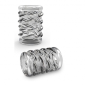 Прозрачная насадка с объёмными чёрточками STAY HARD COCK SLEEVE 06 CLEAR - Blush Novelties - в Мытищах купить с доставкой