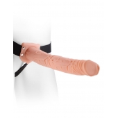 Фаллопротез телесного цвета Hollow Strap-On - 29 см. - Pipedream - купить с доставкой в Мытищах