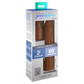 Коричневая насадка на член 2  Silicone X-tension - 20,3 см. - Pipedream - в Мытищах купить с доставкой